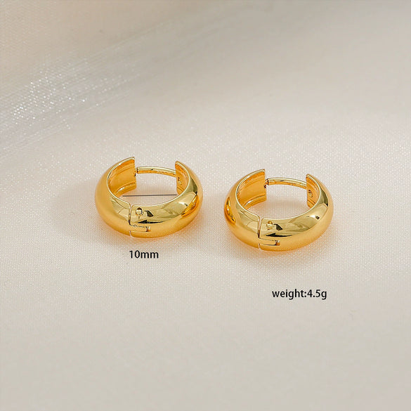 Stainless Steel Geometric Simple Electroplated Unisex Earrings
