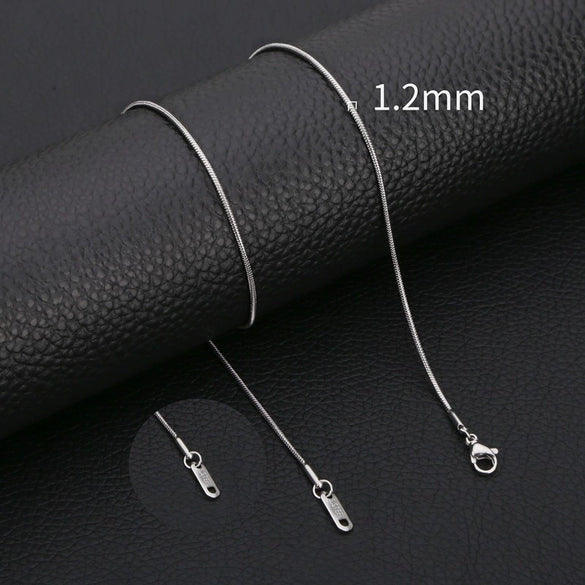 Stainless Steel Geometric Snake Bone Chain Necklace With Pendant For Unisex Electroplating Style