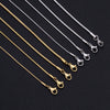 Stainless Steel Geometric Snake Bone Chain Necklace With Pendant For Unisex Electroplating Style