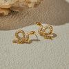 Stainless Steel Geometric Snake Earrings Electroplating Jewelry For Women