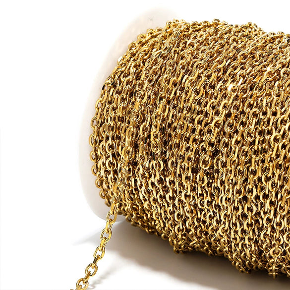 Stainless Steel Geometric Solid Color Electroplated Chain Necklace And Bracelet For Men