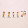 Stainless Steel Geometric Spherical Inserted Pin Rod Lip Nail Ear Bone Nail Cartilage Earrings Puncture Jewelry With Electroplating