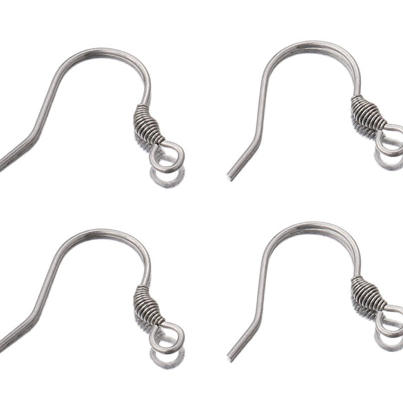 Stainless Steel Geometric Spiral Ear Hook Jewelry Accessories With Electroplating And Return Pattern