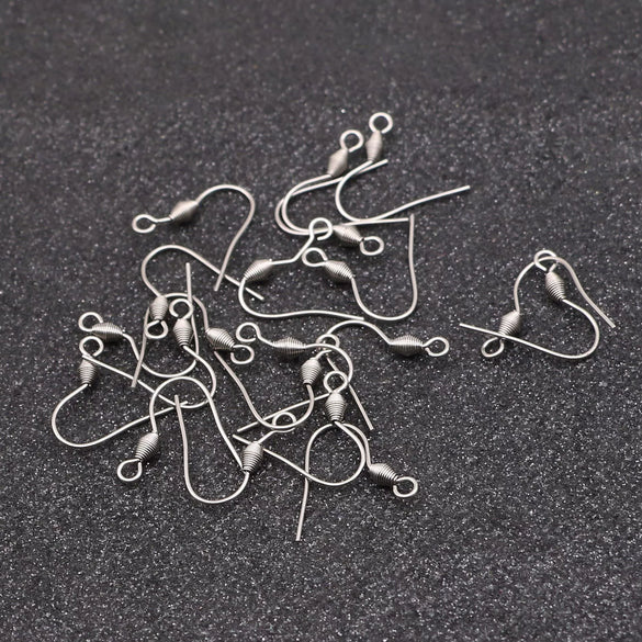 Stainless Steel Geometric Spiral Ear Hook Jewelry Accessories With Electroplating And Return Pattern