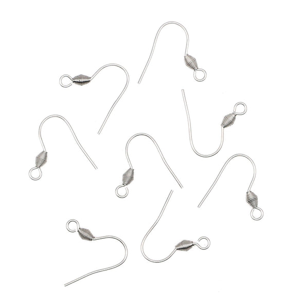 Stainless Steel Geometric Spiral Ear Hook Jewelry Accessories With Electroplating And Return Pattern