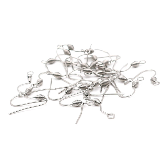 Stainless Steel Geometric Spiral Ear Hook Jewelry Accessories With Electroplating And Return Pattern
