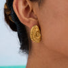 Stainless Steel Geometric Spiral Electroplated Women's Earrings