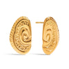 Stainless Steel Geometric Spiral Electroplated Women's Earrings