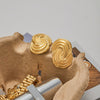 Stainless Steel Geometric Spiral Electroplated Women's Earrings