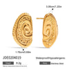 Stainless Steel Geometric Spiral Electroplated Women's Earrings