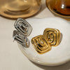 Stainless Steel Geometric Spiral Pattern Vortex Shape Electroplated Women's Earrings