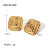 Stainless Steel Geometric Spiral Pattern Vortex Shape Electroplated Women's Earrings