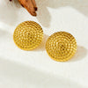 Stainless Steel Geometric Spiral Retro Exaggerated Gold Plated Women's Earrings