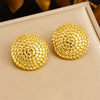 Stainless Steel Geometric Spiral Retro Exaggerated Gold Plated Women's Earrings