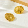 Stainless Steel Geometric Spiral Retro Exaggerated Gold Plated Women's Earrings
