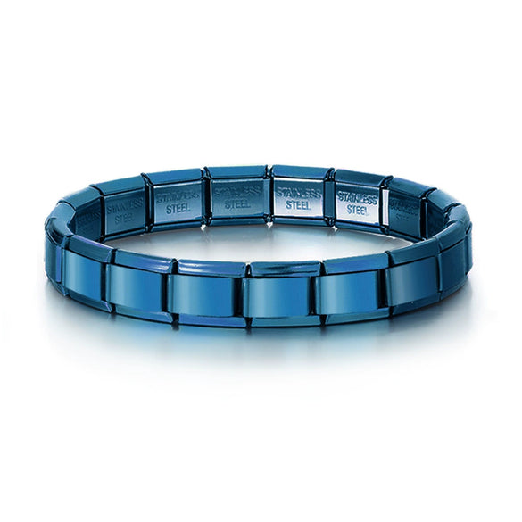 Stainless Steel Geometric Splicing Electroplated Unisex Bracelet