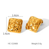 Stainless Steel Geometric Square Electroplated Earrings For Women