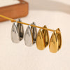 Stainless Steel Geometric Square Electroplated Women's Earrings