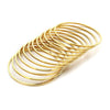 Stainless Steel Geometric Square Line Electroplated Ring And Stackable Bracelet