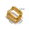 Stainless Steel Geometric Square Rectangular Earring Buckle Diy Jewelry Accessories Vacuum Plated Waterproof Simple Fashion