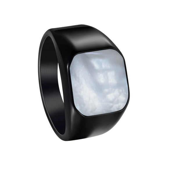 Stainless Steel Geometric Square Ring Electroplating Men's Jewelry