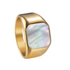 Stainless Steel Geometric Square Ring Electroplating Men's Jewelry