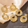 Stainless Steel Geometric Square Stamping Women's Earrings
