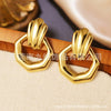 Stainless Steel Geometric Square Stamping Women's Earrings
