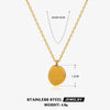 Stainless Steel Geometric Square Women's Necklace With 18K Goldplated Pendant