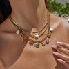 Stainless Steel Geometric Stacked Holiday Style Necklace Electroplated Jewelry