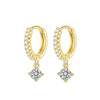 Stainless Steel Geometric Star And Moon Ear Cuffs Electroplated Light Luxury Women's Earrings