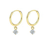 Stainless Steel Geometric Star And Moon Ear Cuffs Electroplated Light Luxury Women's Earrings