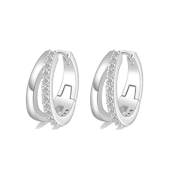 Stainless Steel Geometric Star And Moon Ear Cuffs Electroplated Light Luxury Women's Earrings