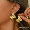 Stainless Steel Geometric Star Electroplated Women's Earrings