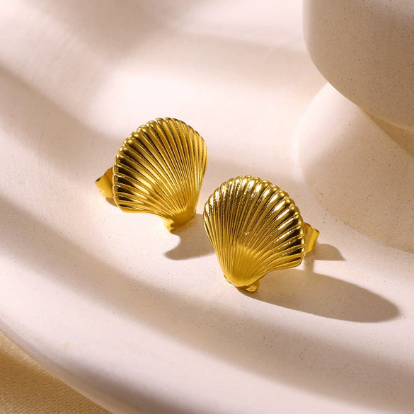 Stainless Steel Geometric Starfish Earrings Electroplated Little Fresh Style