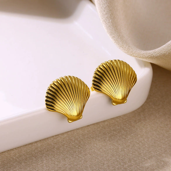 Stainless Steel Geometric Starfish Earrings Electroplated Little Fresh Style