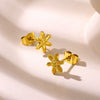 Stainless Steel Geometric Starfish Earrings Electroplated Little Fresh Style