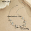 Stainless Steel Geometric Starfish Shell Pendant Necklace Electroplated Fashion Style Women's