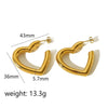 Stainless Steel Geometric Stud Earrings Electroplated