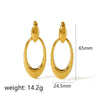 Stainless Steel Geometric Stud Earrings Electroplated
