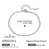 Stainless Steel Geometric Style Ball Chain Bracelet With Electroplating Design