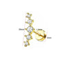 Stainless Steel Geometric Style Earrings Set With Diamonds