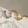 Stainless Steel Geometric Style Electroplated Bead Chain Bracelet For Women