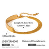Stainless Steel Geometric Style Electroplated Bracelet For Women