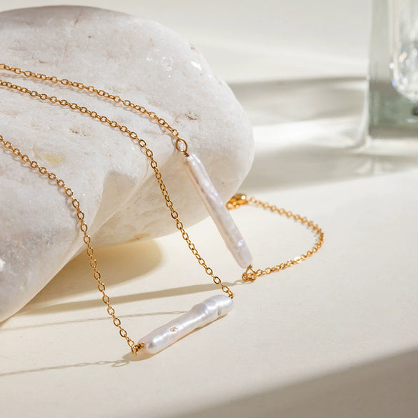 Stainless Steel Geometric Style Electroplated Bracelet Necklace Combination Jewelry