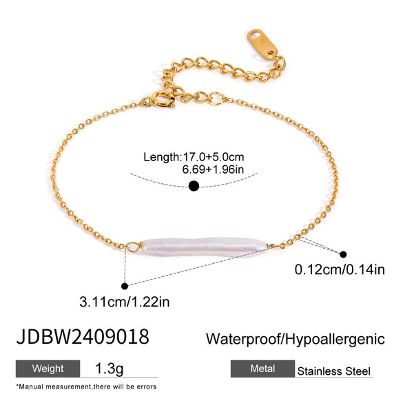 Stainless Steel Geometric Style Electroplated Bracelet Necklace Combination Jewelry