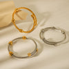 Stainless Steel Geometric Style Electroplated Bracelet