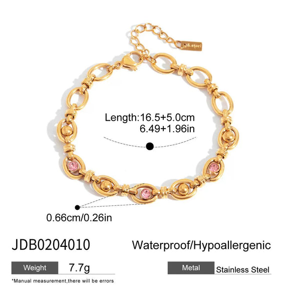 Stainless Steel Geometric Style Electroplated Women's Bracelet Jewelry