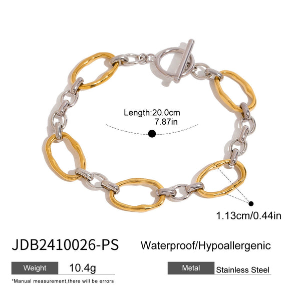 Stainless Steel Geometric Style Electroplated Women's Bracelet