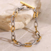 Stainless Steel Geometric Style Electroplated Women's Bracelet